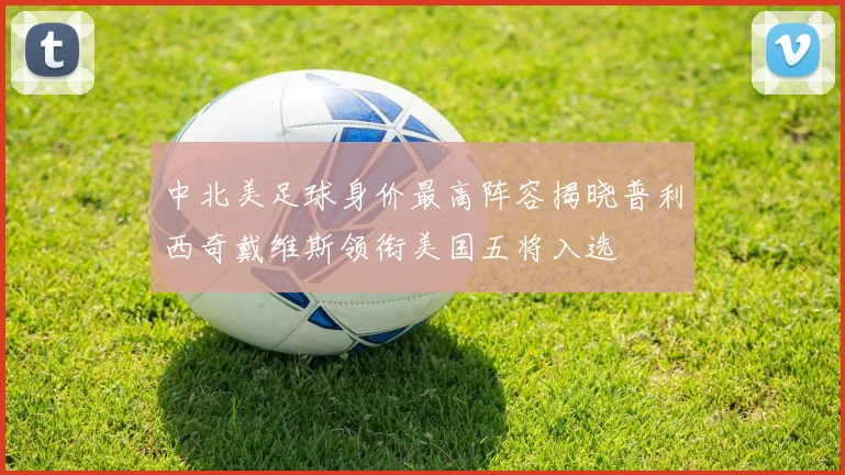 中北美足球身价最高阵容揭晓普利西奇戴维斯领衔美国五将入选
